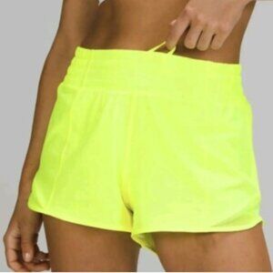 Lululemon Hotty Hot Low-Rise 2.5" Lined Short Highlighter Yellow